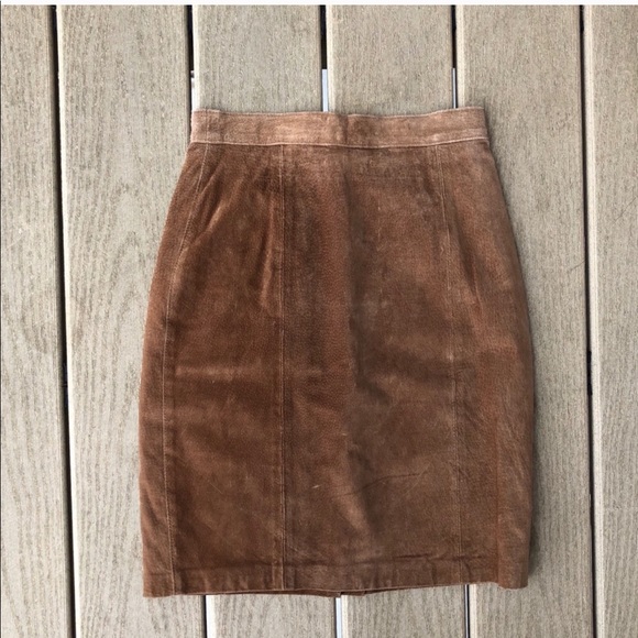 The Limited Dresses & Skirts - NWT The Limited Suede 100% Leather Skirt